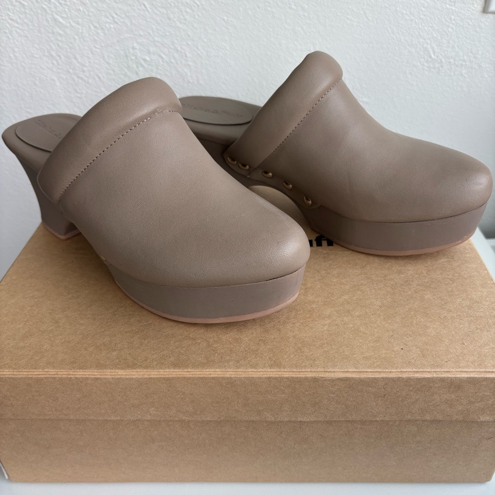 Misha And Puff Taupe Mules